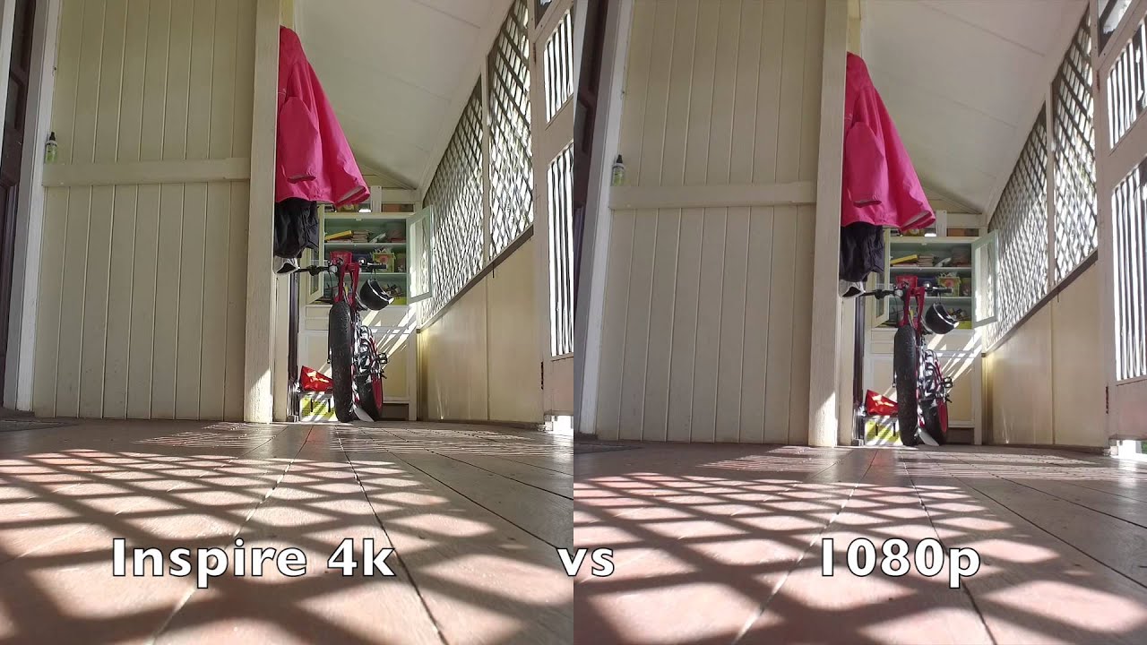 DJI Inspire 4k down sampled VS 1080p Comparison TEST STATIC