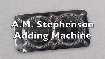 A.M. Stephenson Adding Machine Review / HowTo