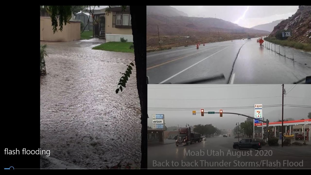 Moab Utah flash flood / thunderstorms August 2022 YouTube