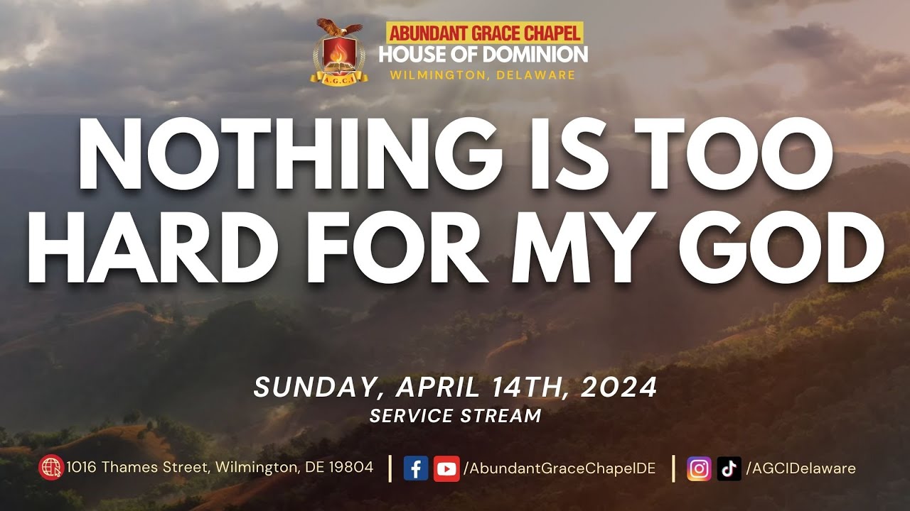 Nothing Is Too Hard For My God - Pastor Cy Forh | Sunday Service Stream - Sunday, April 14th, 2024