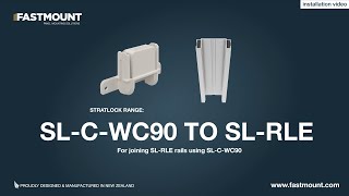 How to install the SL-C-WC90-FR Stratlock Wall to Ceiling Connector on Stratlock Rail (SL-RLE)