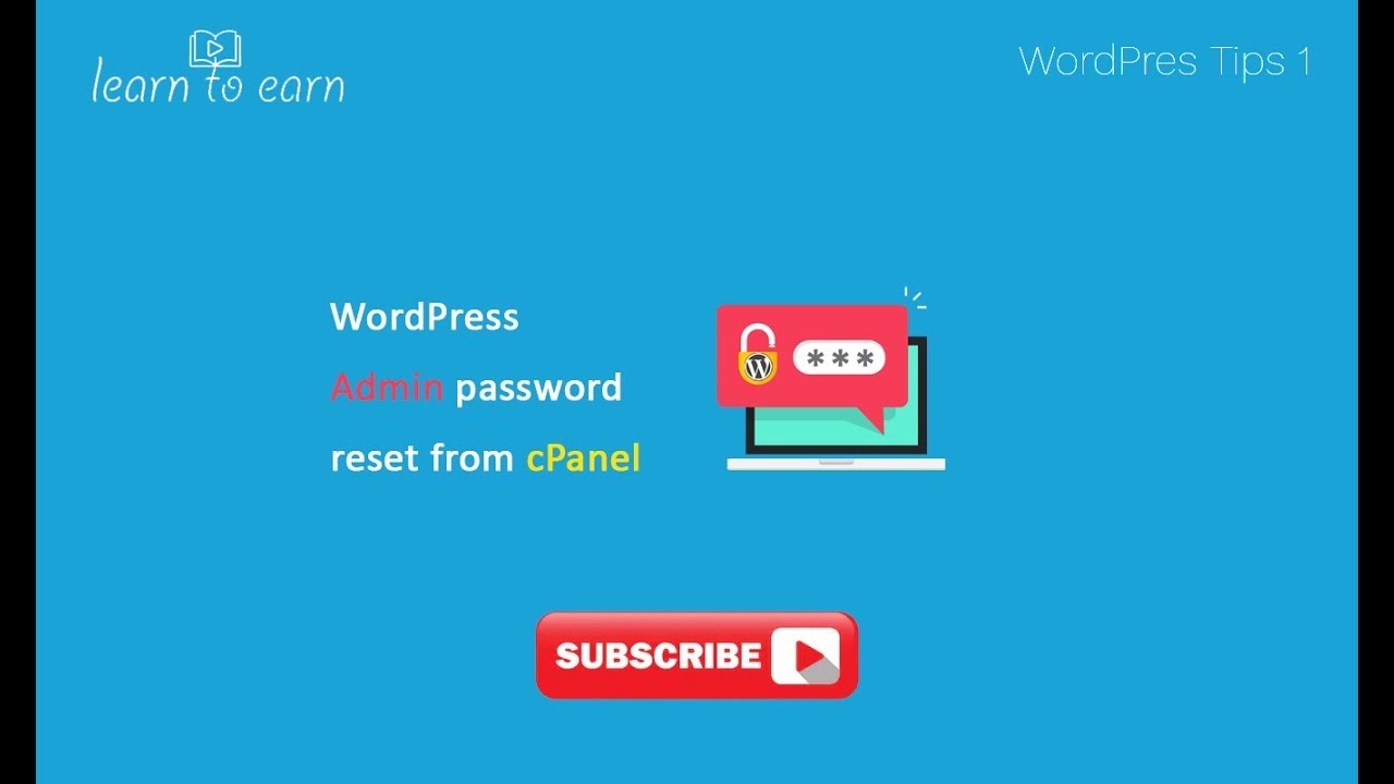 How to Quickly Reset WordPress Admin Password from cPanel - YouTube