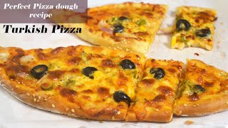 Turkish style pizza dough recipe | Turkish style pizza (Pide) Recipe