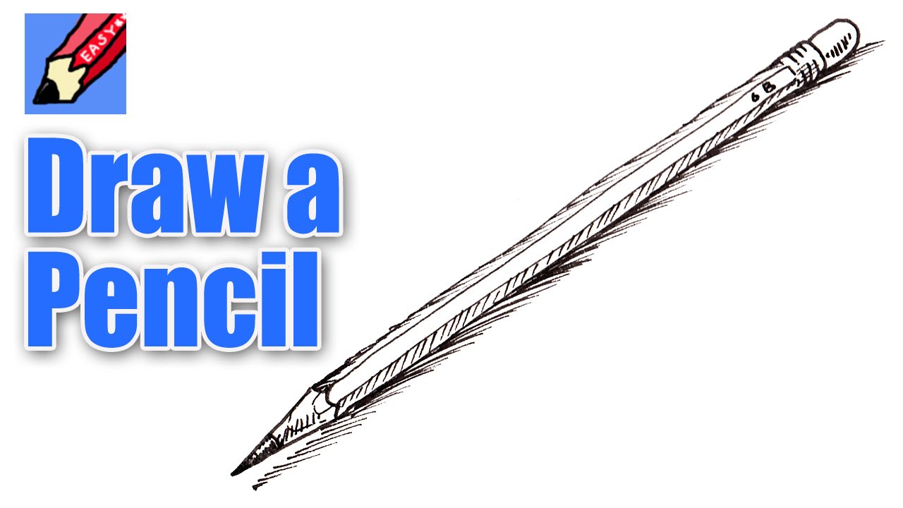 How to draw a Pencil Real Easy - YouTube