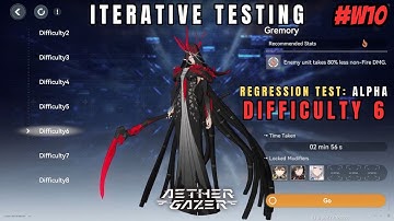 [Aether Gazer] Iterative Testing: Regression Test Alpha - Gremory (Difficulty 6) #Week10