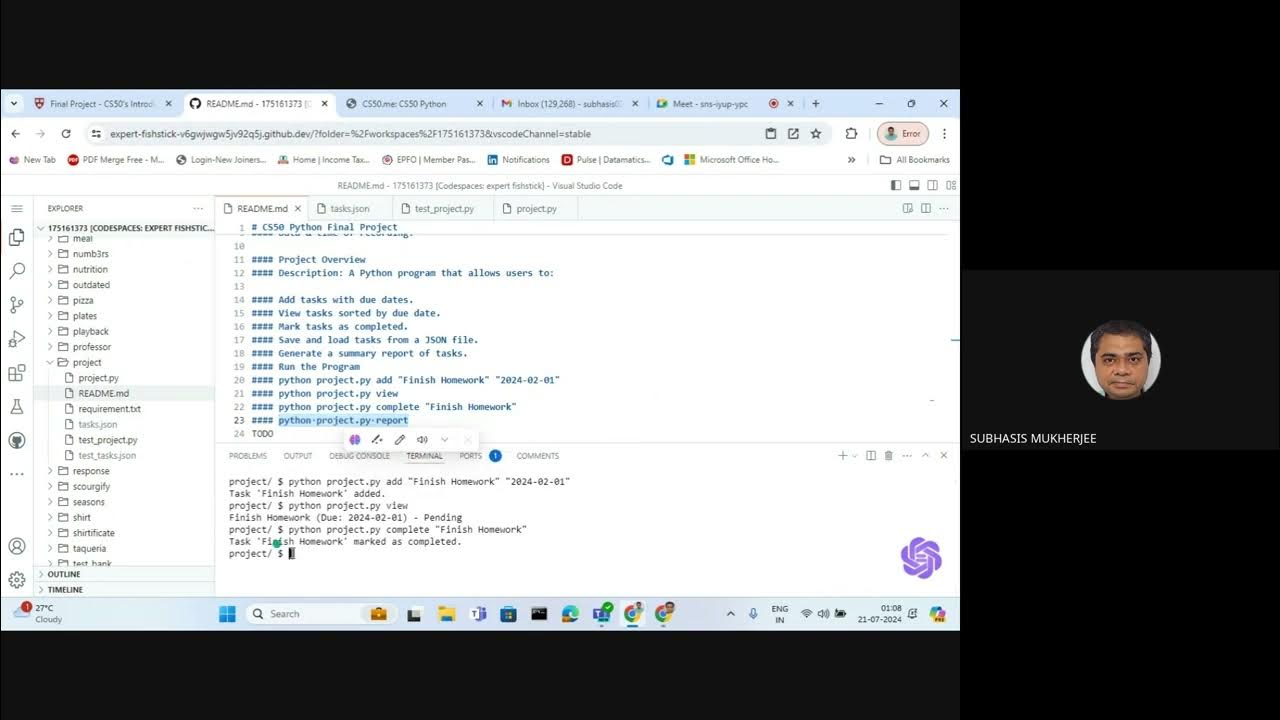 CS50 Python Final Project - YouTube