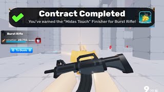 I UNLOCKED The Midas Touch Finisher On The BURST RIFLE In Roblox Rivals..