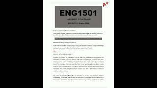 ENG1501 Assignment 3 Detailed Answers Year Module Due 6 August 2024