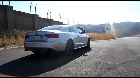 PURE SOUND! 4.2 V8 Audi S5 - Cat-back straight pipes - START UP, REVS, ACCELERATION!