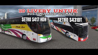 10 livery bus simulator ultimate for bus s417 HDH dan double decker  indonesia screenshot 4