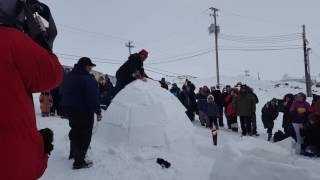 Igloo Building Contest in Iqaluit (Toonik Tyme)