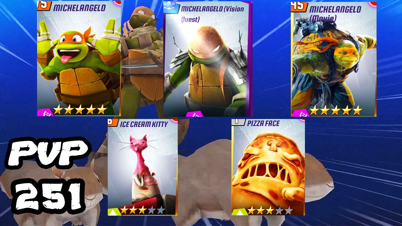 TMNT Legends PVP 251 (Ice Cream Kitty, Pizza Face, Michelangelo Legend