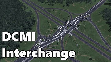 Cities Skylines Double Crossover Merging Interchange (DCMI) Build
