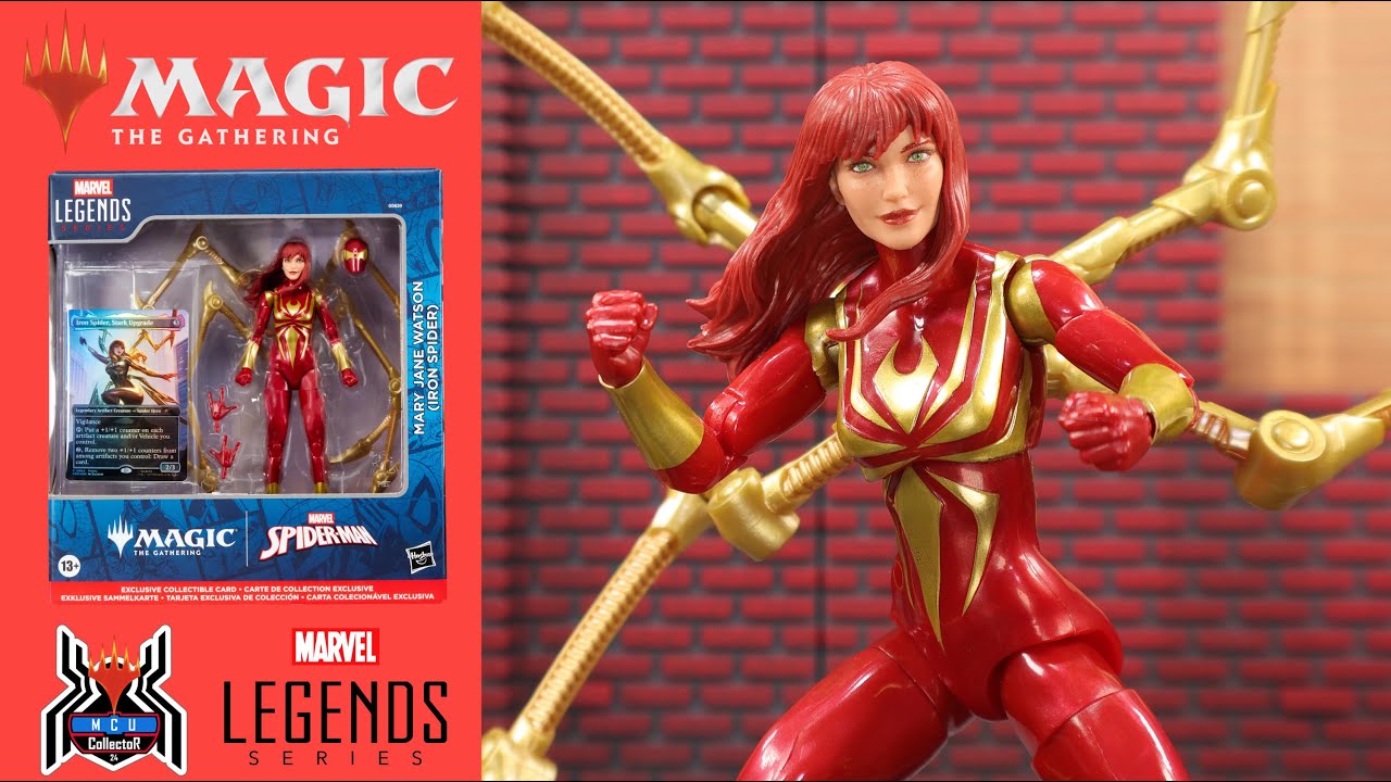 Обзор фигурки Marvel Legends Мэри Джейн Уотсон Железный Паук Magic the Gathering TGC Spider-Man D...