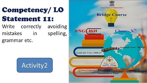 Bridge Course 10th English l Competency11-Activity2