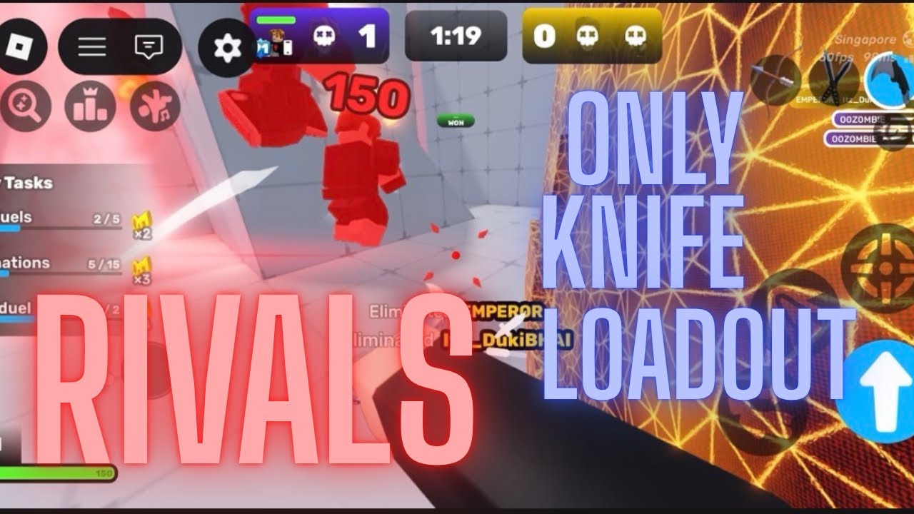 Normal Knife Rivals Trying only KNIFE LOADOUT in RIVALS…#roblox #rivals - YouTube