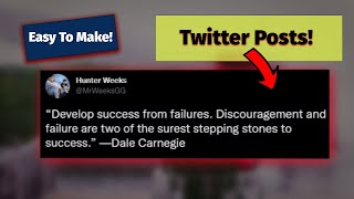 LEARN HOW TO MAKE DOPE TWITTER EDITS IN 5 MINUTES!