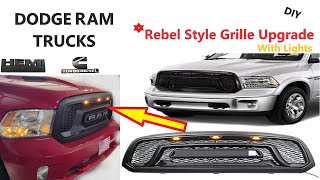 Ram Rebel Style Grille Swap/Upgrade & The Light Connection DIY