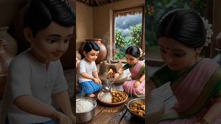 Tiny Doll Couple Cooking Mushroom Sabji &amp; Rice Adorable 5cm Miniature Village ASMR #shorts