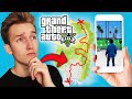 GTA V - PRZEZ CAŁĄ MAPE na TELEFONIE CHALLENGE! 📵