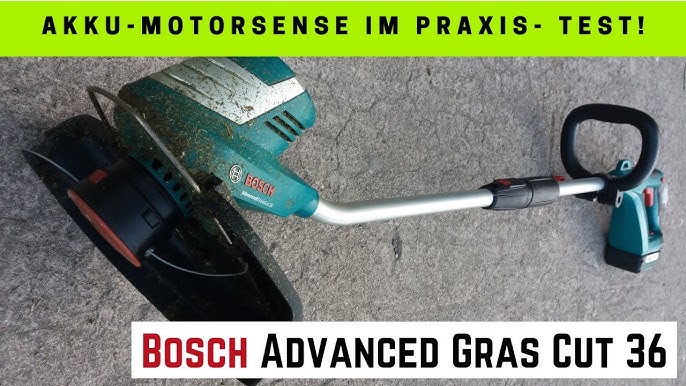 Koordinere Tæl op fødselsdag Cordless Grass Trimmer - Bosch AdvancedGrassCut 36V-33 - YouTube