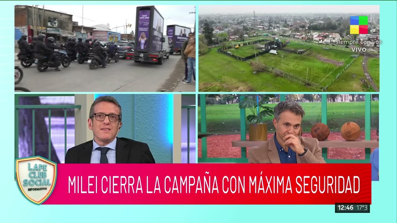 🔴JAVIER MILEI CIERRA LA CAMPAÑA EN MORENO CON MÁXIMA SEGURIDAD
