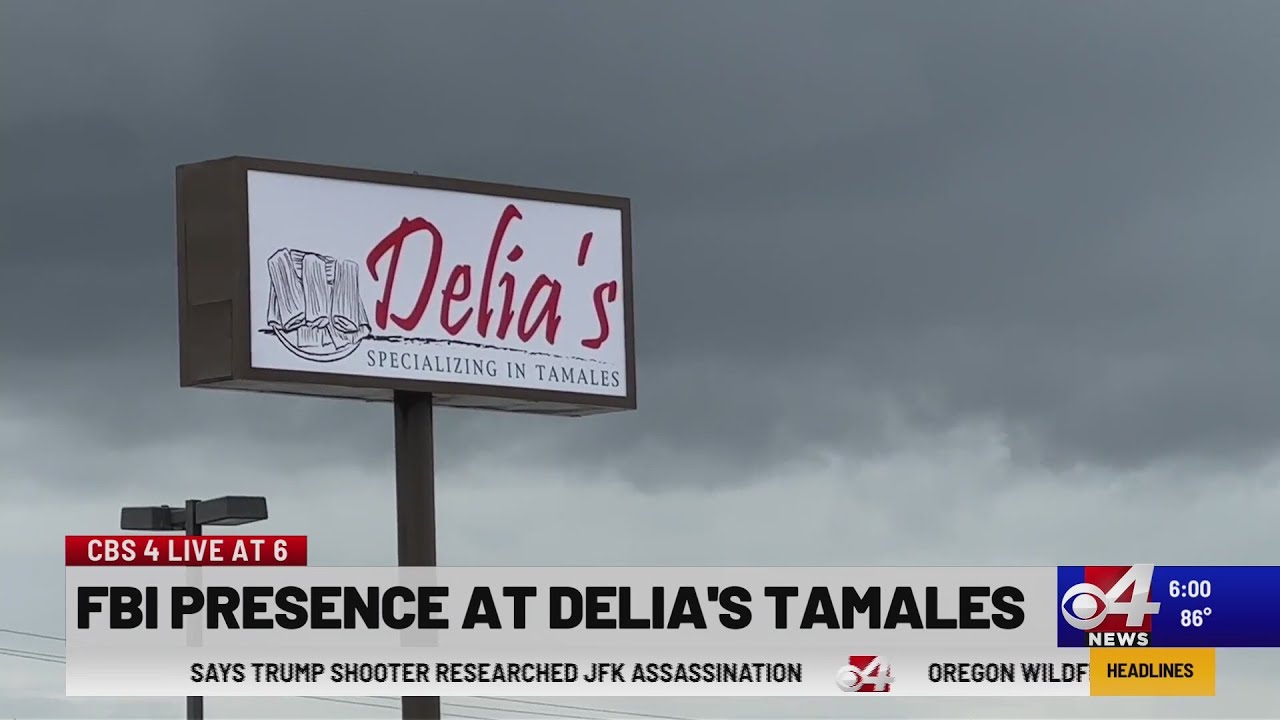 FBI presence at Delia's Tamales - YouTube