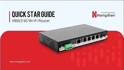 Hongdian H8923 5G WiFi Router Quick Start Guide