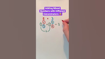 Adding Mixed Numbers with Different Denominators 😎 #Shorts #math #maths #mathematics #education
