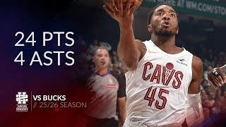 Donovan Mitchell 24 pts 4 asts vs Bucks 25/26 season
