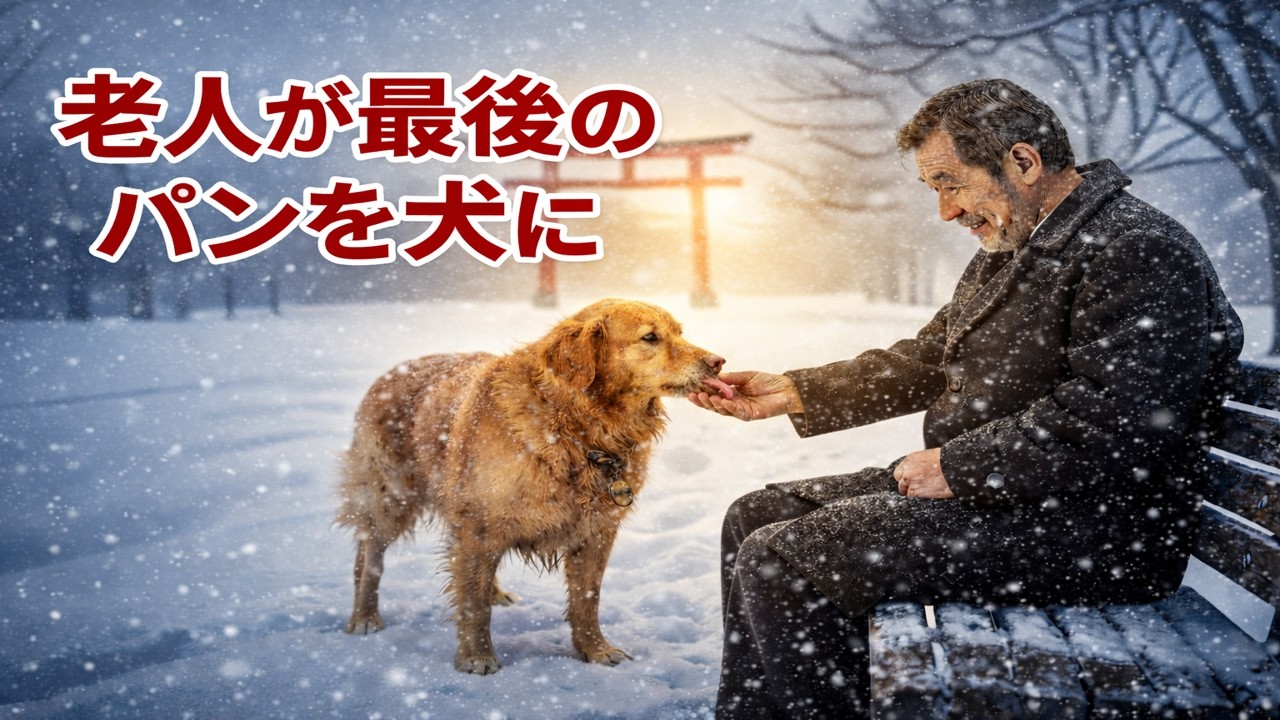 ホームレスの男性が最後のパンを犬と分け合った。忠誠心と奇跡の真実の物語。