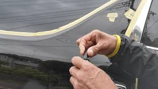 アルファードの線キズをタッチアップ