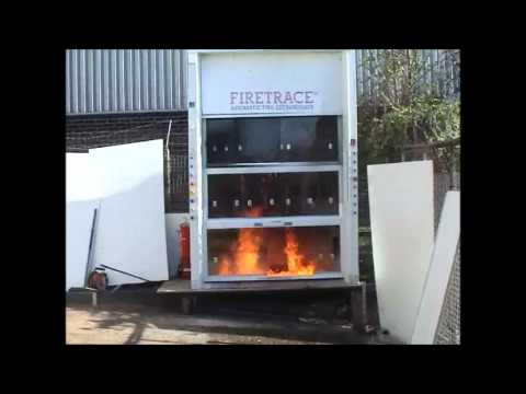 Firetrace  Dry Powder Fire Suppression System Test in A Fume Cupboard