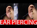 Piercing In Jaipur-Getting a safe, hygienic and allergy free upper lobe piercing by a professional.