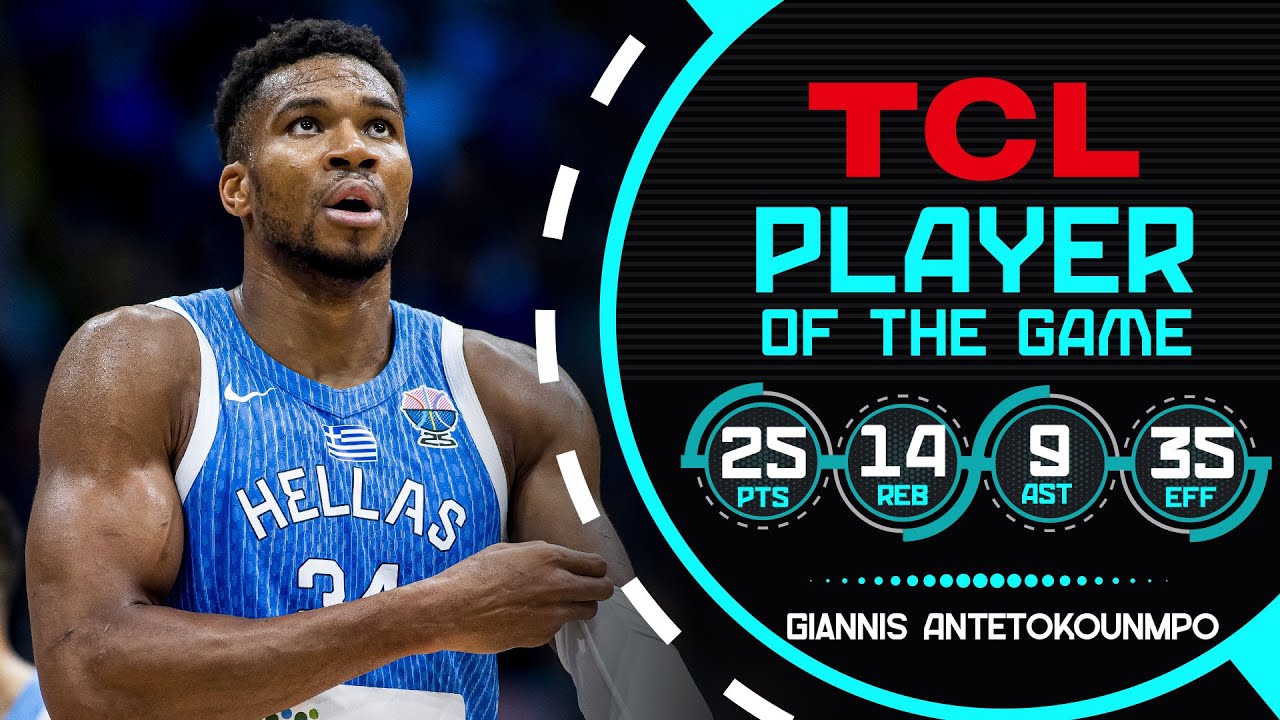 Inevitable! Giannis Antetokounmpo flirts with triple-double for GRE 🇬🇷 vs. ESP at 