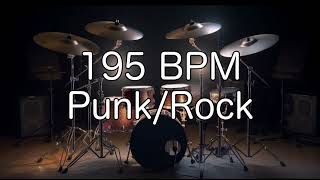Punk/Rock Groove: 195 BPM Drum Beat for Musicians