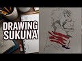 "Unleashing the KING OF CURSES! | SUKUNA Drawing  REVERSE Time-Lapse"