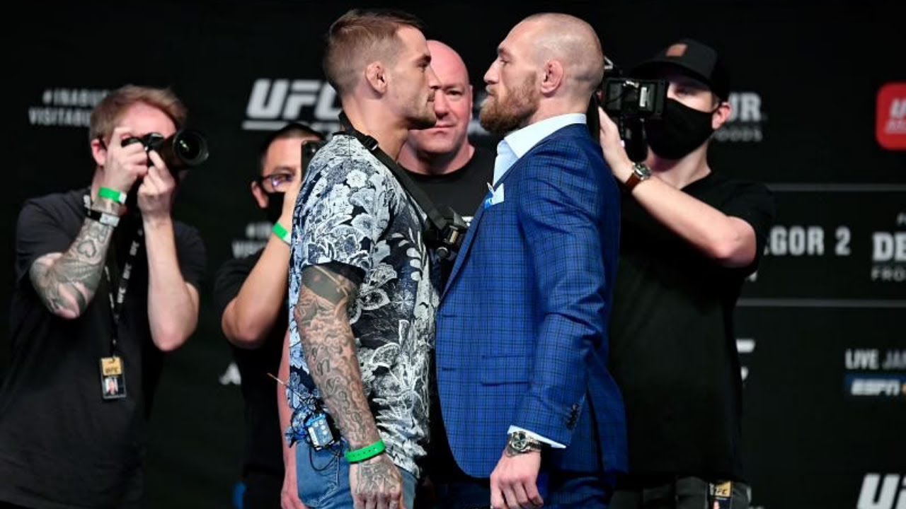 Conor McGregor & Dustin Poirier press conference UFC 257