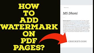 How to add watermark on PDF pages screenshot 2