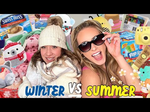 WINTER 🥶⛄️🧤VS SUMMER ☀️👙🍉 TARGET SHOPPING CHALLENGE!