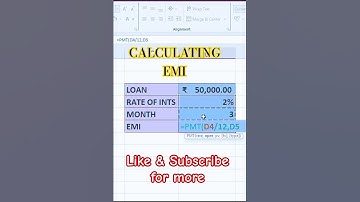 How to calculate EMI in shortcut ?🔥🔥#shorts #excel #shortvideo #viral