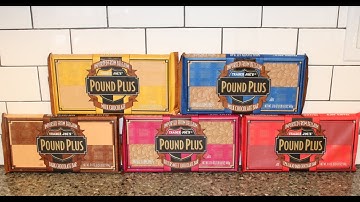 Trader Joe’s Pound Plus: Milk Chocolate/with Almonds, Dark Chocolate, Bittersweet w/ Almonds, 72%