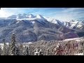 Архыз парк на сноуборде 2015. Красная, синяя трассы, лес.