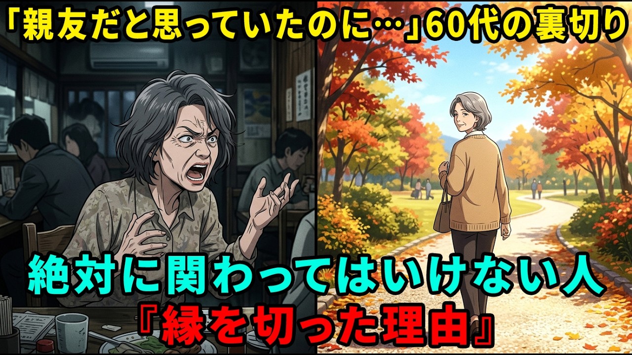 【人間関係の断捨離】60代で絶対に関わってはいけない人。長年の親友だと思っていた友人と「永遠に縁を切った」決定的な理由と恐ろしい末路…【シニア・老後】