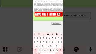 Aiims cre 4 typing practice | aiims typing practice #typingpractice #typingmitra