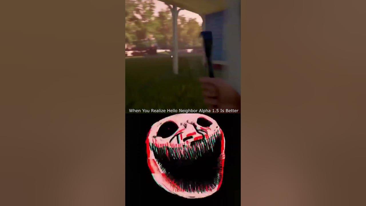 #helloneighbor   HELLO NEIGHBOR ALPHA 2 VS HELLO NEIGHBOR ALPHA 1.5 #shorts #nostalgia #old