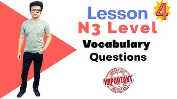 10 N3 Level Most Important Vocabulary Questions for JLPT 2021 Lesson 4 part 4