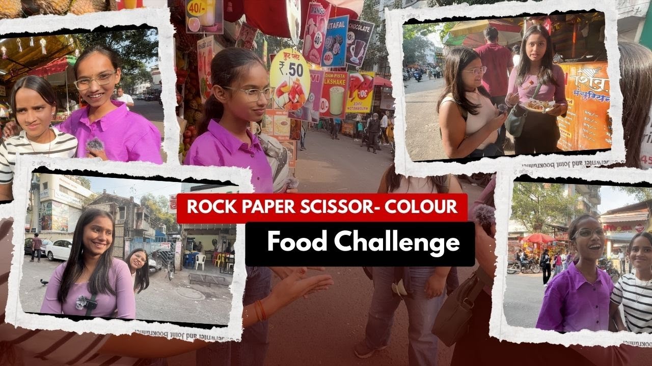 Rock Paper Scissors Food Game| Colour Based Food Challenge
