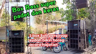 Cuma memakai 2 sub sudah horeg acara hajatan 🔥🔥 DB audio pakai box sub model baru