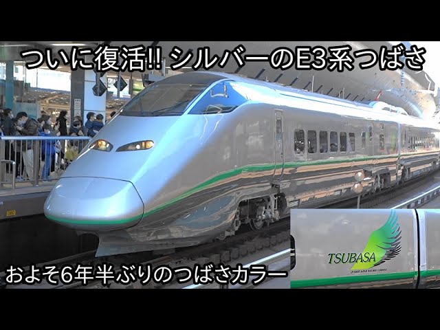 山形新幹線E3系つばさがリバイバルカラーとして運行】およそ6年半ぶり